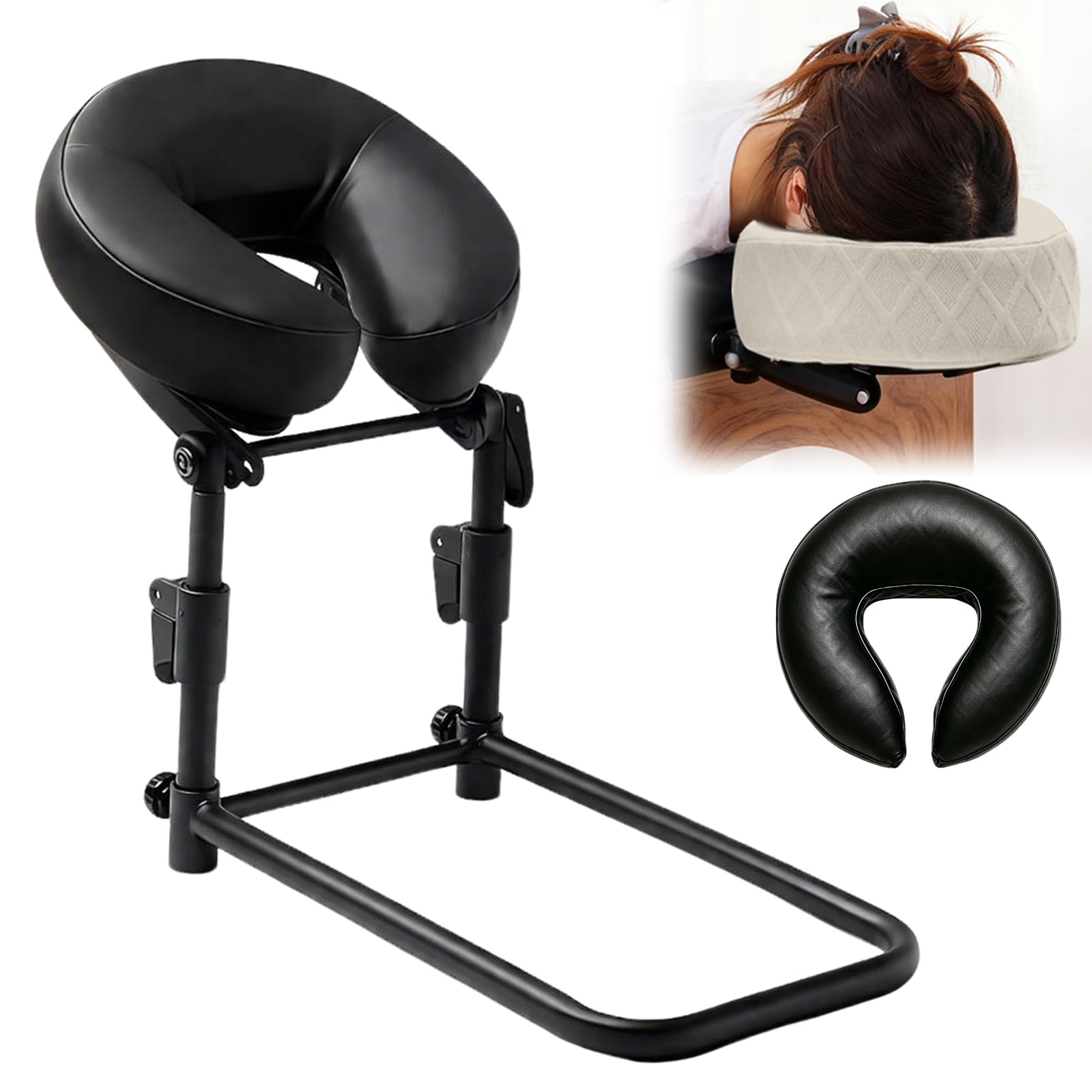 Repose-visage de massage réglable en PU haut de gamme pour lit de thérapie