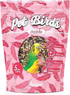 Mycelium Pet Bird Protein Bird Seed Mix (5 LB Bag) | High-Protein Bird Food for Finches, Canaries, Budgies & Parrotlets | Supports Energy & Growth | Organic, Non-GMO Daily Diet | Made in USA