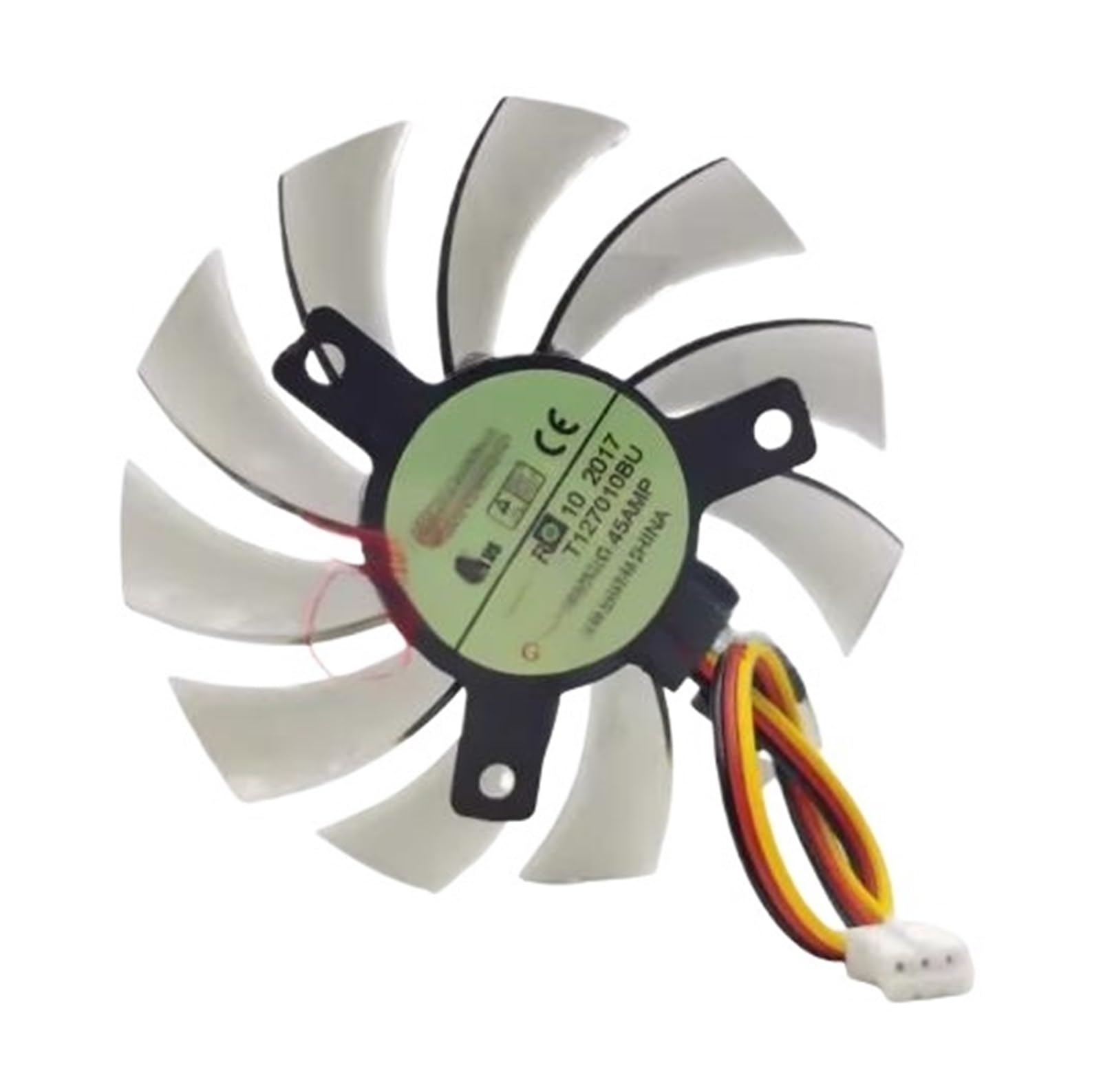 YMUGUEGH T127010BU DC12V 0.45A 7cm 3-wire Cooling Fan