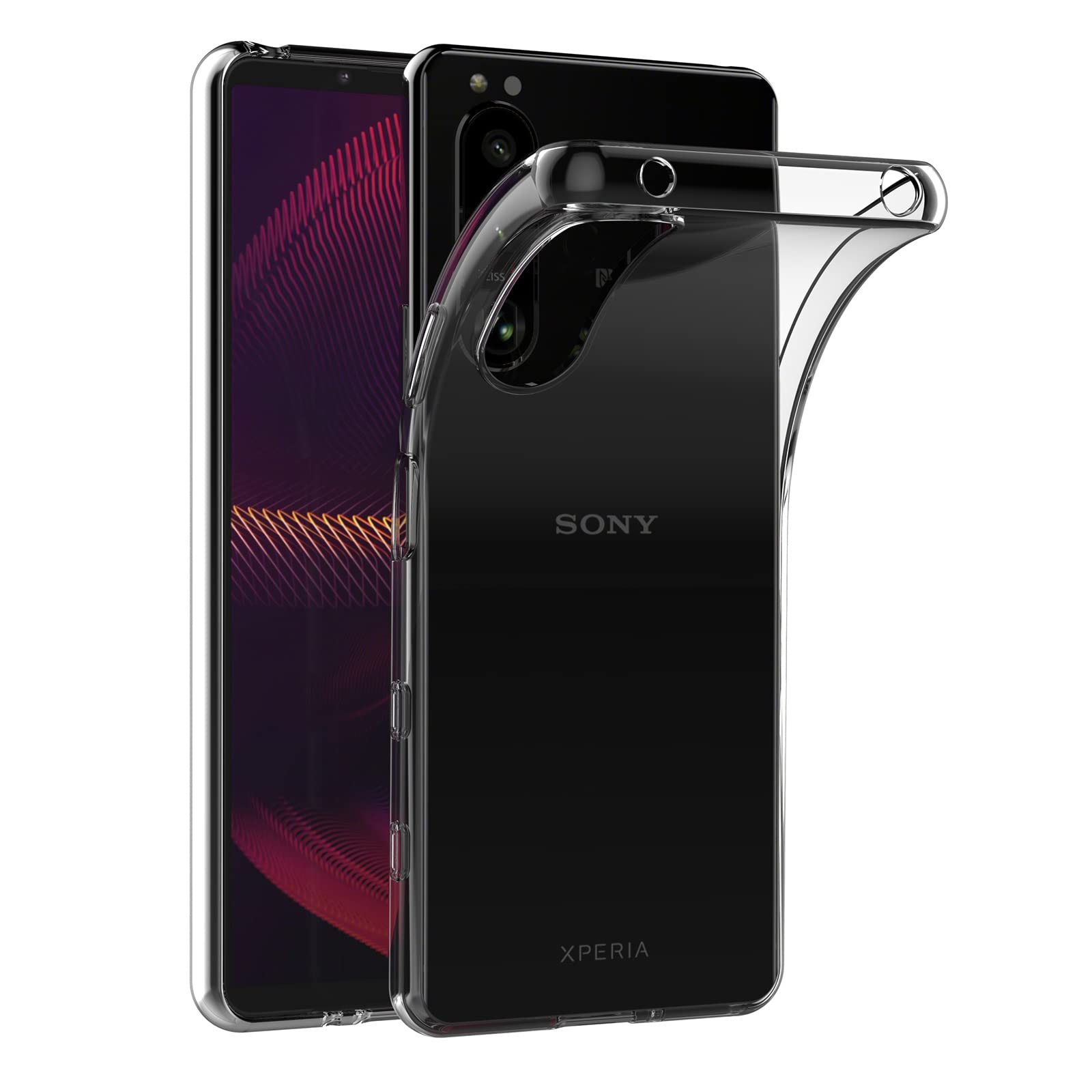 Cover Trasparente AICEK Per Sony Xperia 5 IV 5G – Custodia TPU Sottile Antiurto Con Bordi Rialzati E Garanzia 18 Mesi