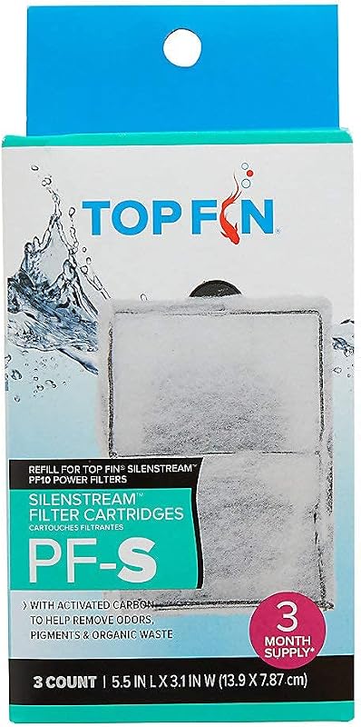 Top Fin Silenstream PF-S Refill for PF10 Power Filters 5.5in x 3.1 - (3 Count)