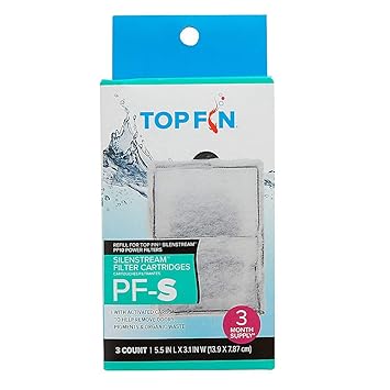 Top Fin Silenstream PF-S Refill for PF10 Power Filters 5.5in x 3.1 - (3 Count)