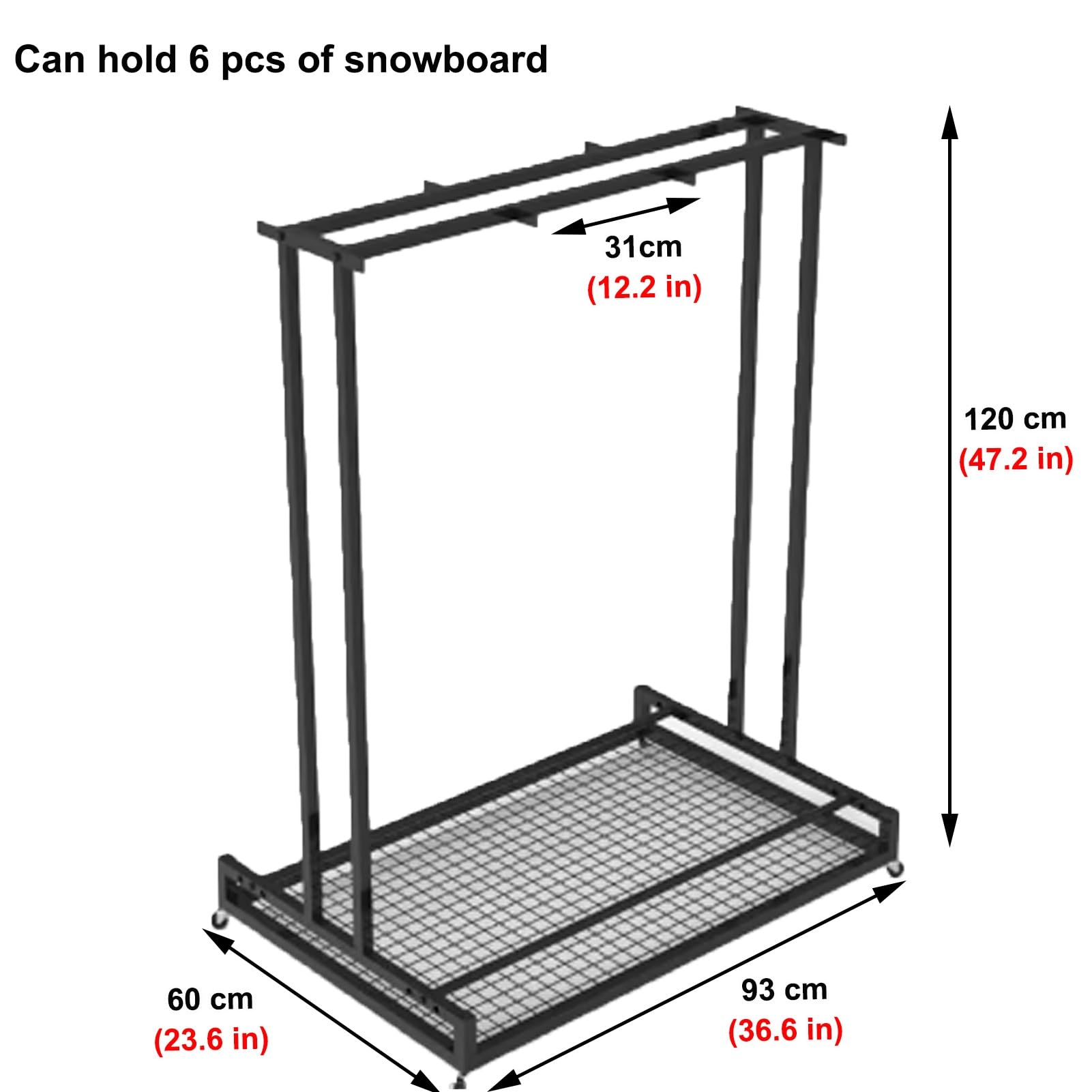 SkistäNder Standbarer Skateboardständer für Snowboards, Bewegliche Skihalterungen für Garagenausrüstung/Snowboardzubehör, 120 cm Hoher Longboard-Präsentationsständer
