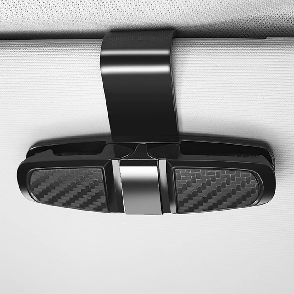 FineGood - Set di 2 supporti per occhiali da sole auto, con clip per