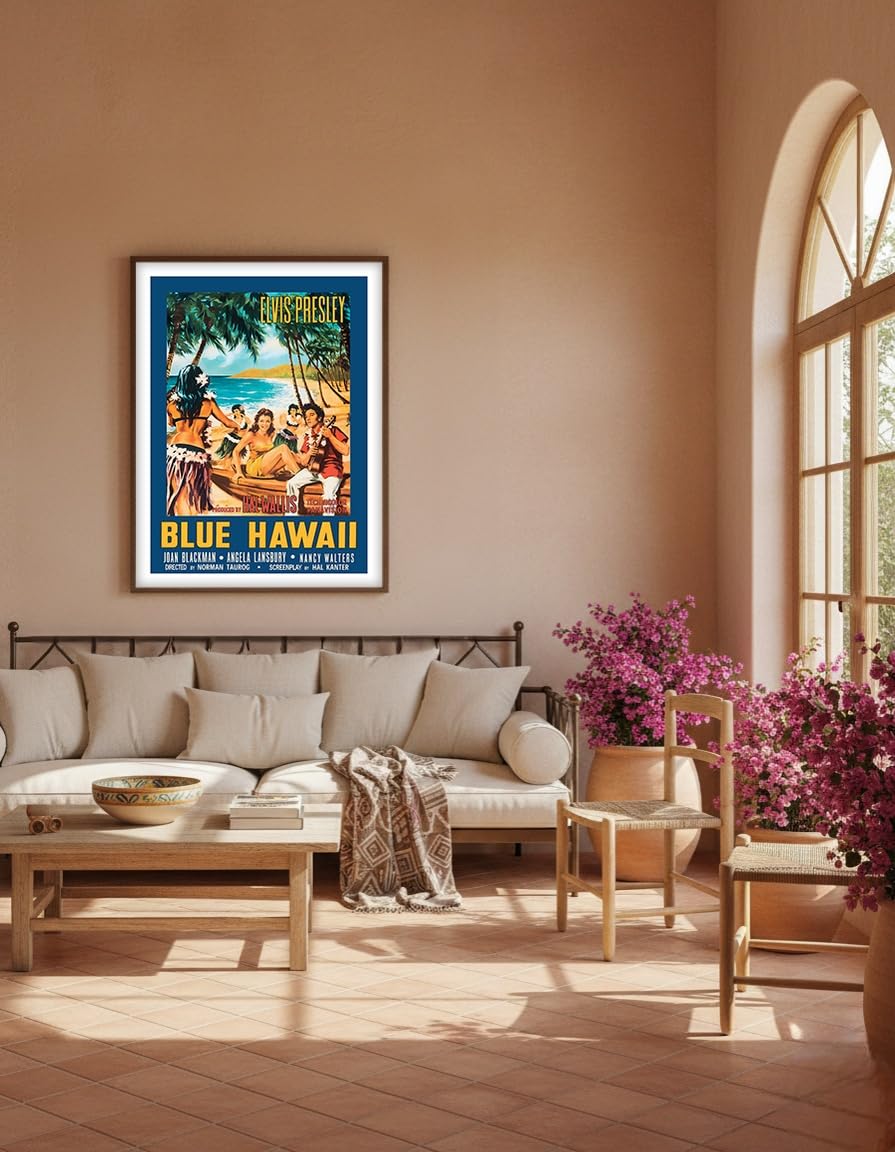 Blue Hawaii - Elvis Presley - Pôster de filme vintage de Mauro