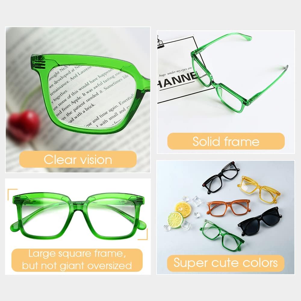 Eyekepper Square Reading Glasses for Women Large Frame Readers - Image 4
