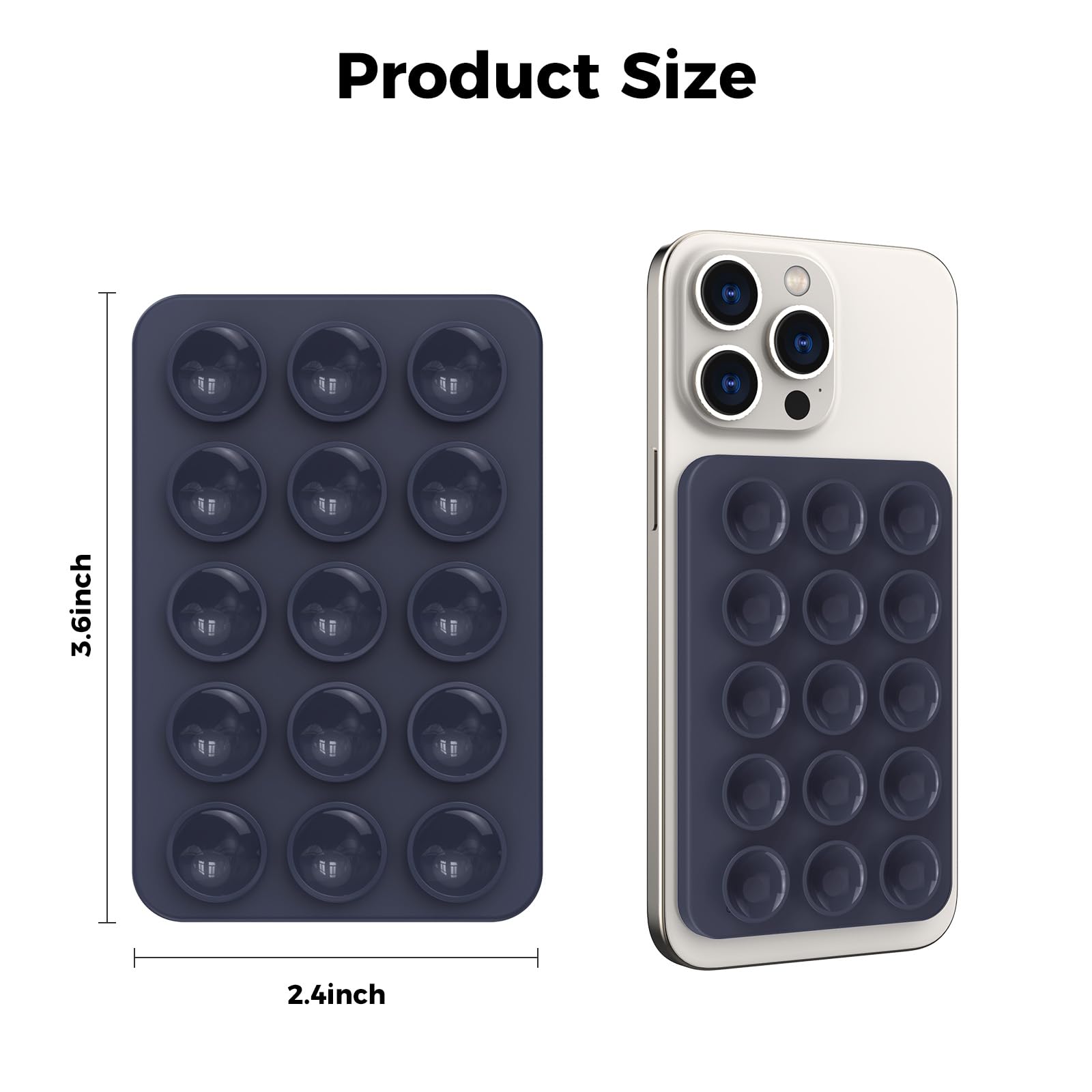 AHASTYLE Supporto in silicone per iPhone 16/15/14/13/12, supporto magnetico a ventosa per iPhone MagSafe, supporto per telefono a specchio per doccia, per video e selfies TikTok