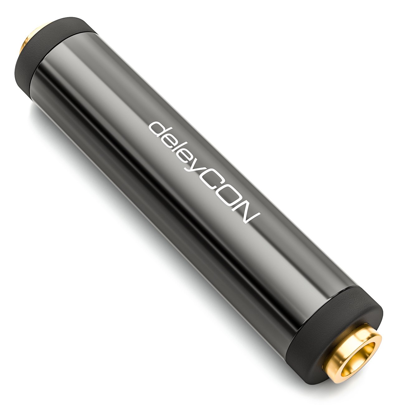 deleyCON Adaptateur Jack Audio Stéréo - Jack 3,5mm Femelle to Femelle - Noir