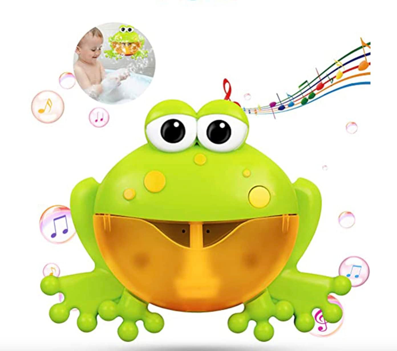 VINIFREDY Bubble Frog Toy, Bath toys for 1 year old, Bath Toys for 3