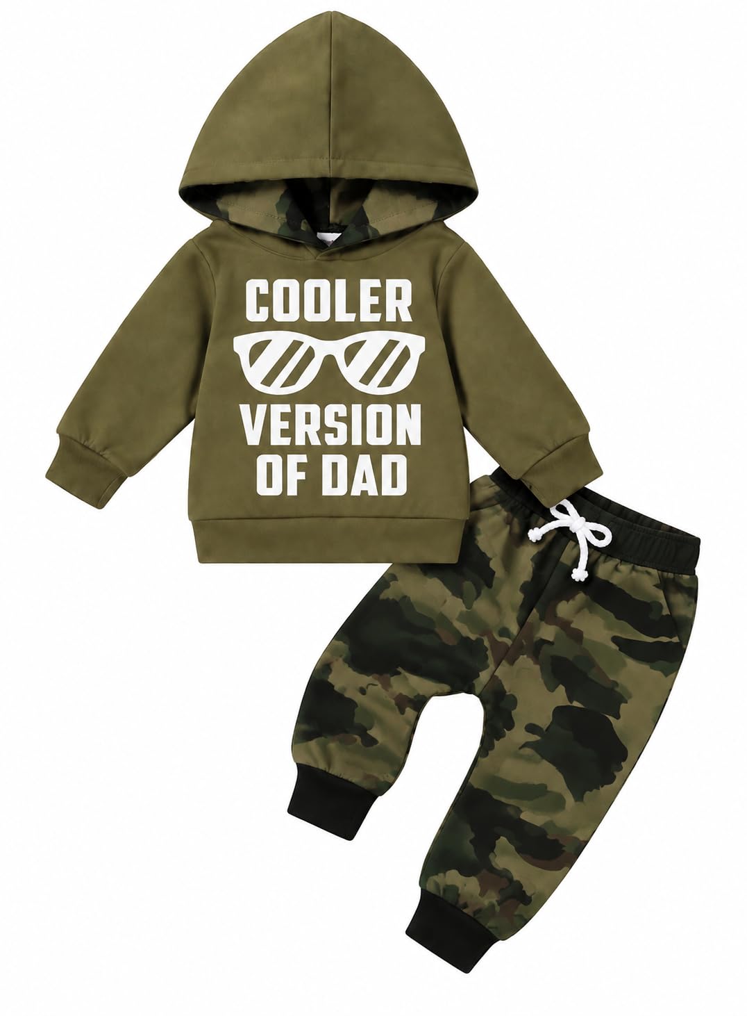ZOEREA Toddler Baby Boys Clothes Fall Winter Hoodie Outfits Set 3M-5T | Letter Printed Sweatshirt Pants Set, 2 Piece Long Sleeve Infant Clothes, Soft Sweatsuit, Cute Camo Clothing, Cotton blend