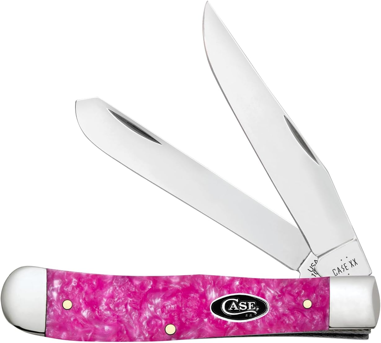 Case XX Knives Trapper Pink Crackle Kirinite 16160 Stainless Pocket Knife