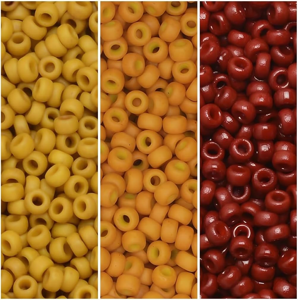 Miyuki Seed Beads Bundle, Size 11/0, Fall Collection, 1233, 2041, 4470-3 Tubes of 23 Grams Each