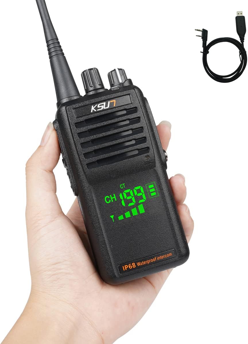 Handheld TwoWay VHF Marine Radio IP68 Waterproof LED