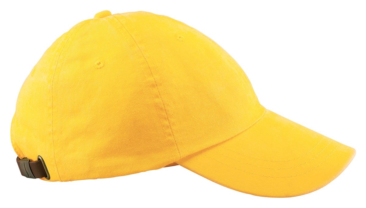 AdamsCap 6-Panel Low-Profile Washed Pigment-Dyed Baseball Cap AD969 Yellow One Size