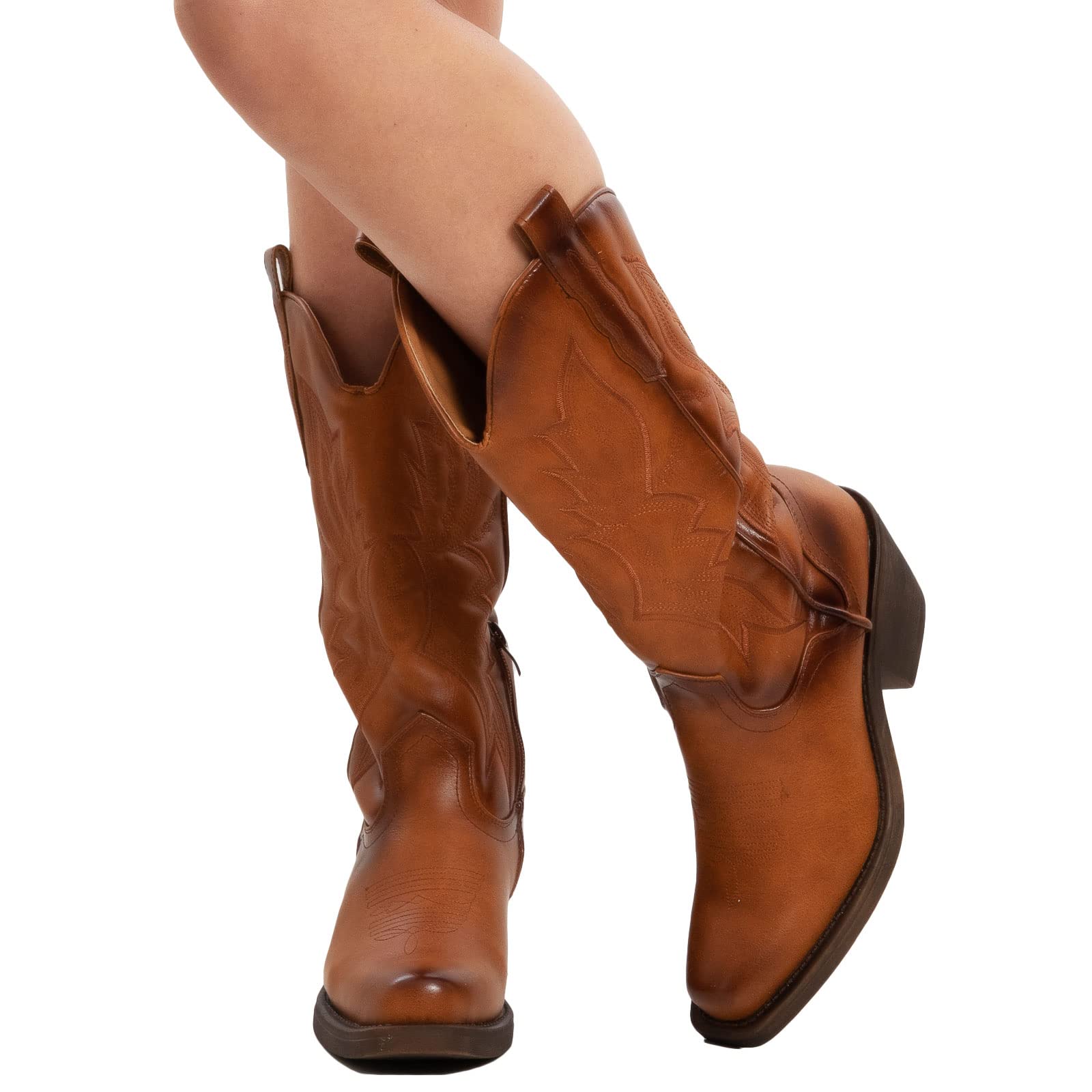 Toocool Damen Stiefel Texani Cowboy Western Camperos Schuhe Boots YG886