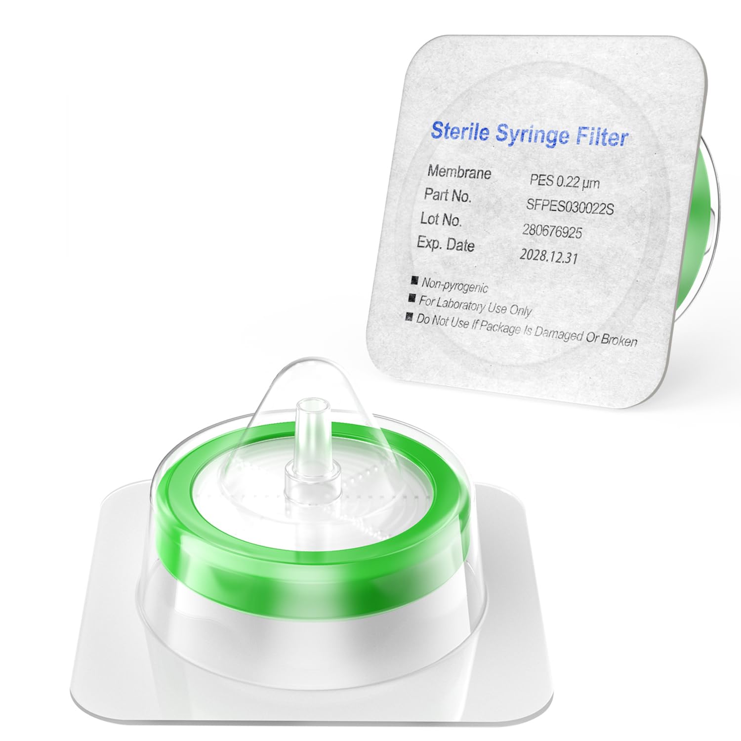 Biomed Scientific Filtri Per Siringa Sterili 33 Mm 0,22 &micro;m - Confezione Da 10 Per Laboratorio