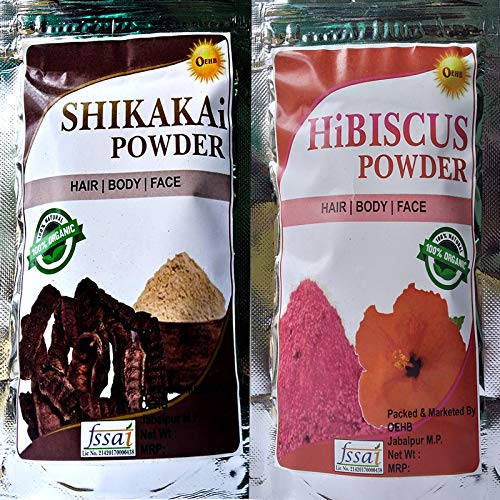 100% Organic 2 in 1 Combo Shikakai And Hibiscus Powder (Each 50gm)-image-42
