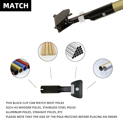 Miniatura 4 de Mango de trapeador de polvo con clip, mango de fregona de piso, mango de fregona de polvo Commercia para limpieza de pisoslimpiezasuministrosuso