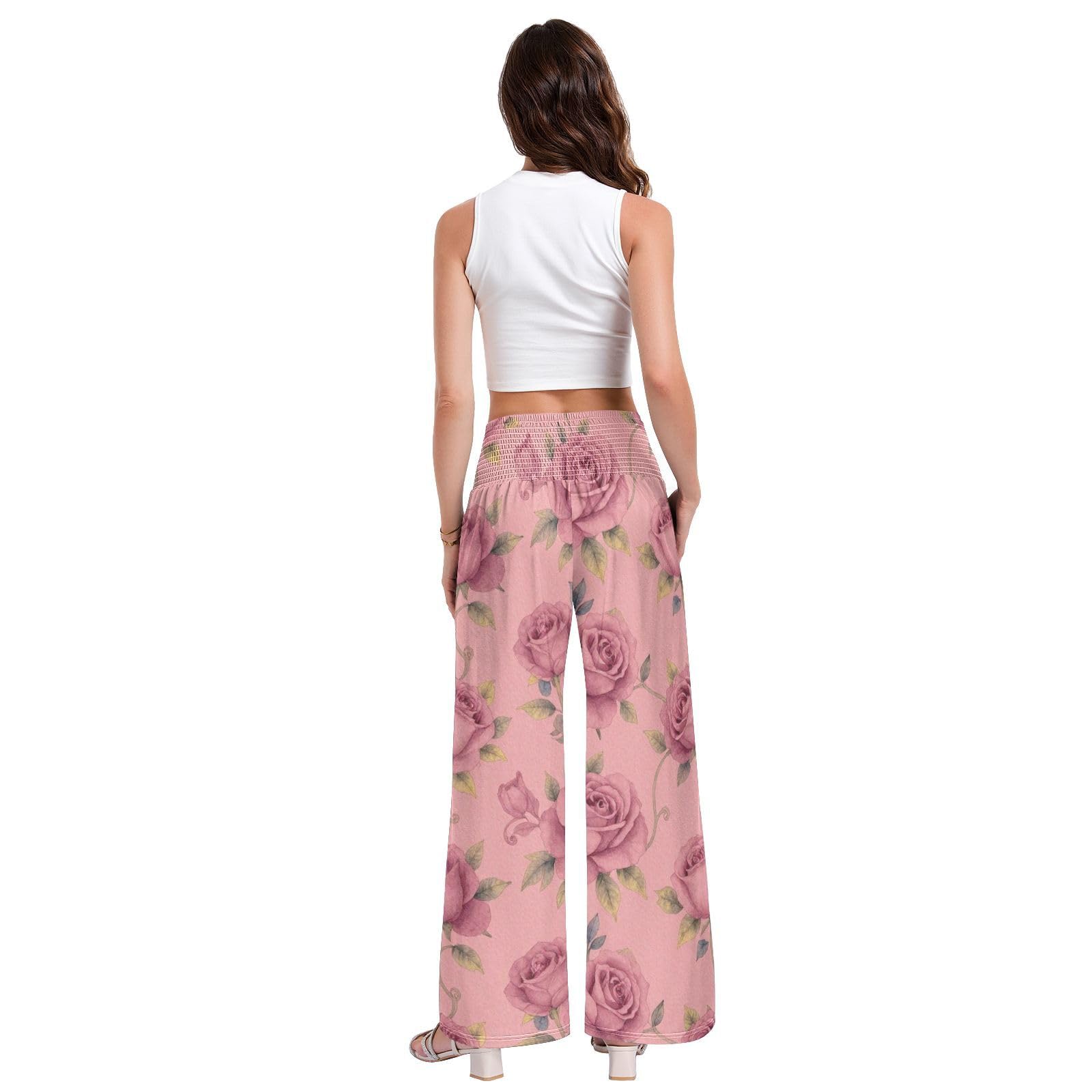 Blush Roses - Pantalones de descanso para mujer, ligeros, con tacto modal