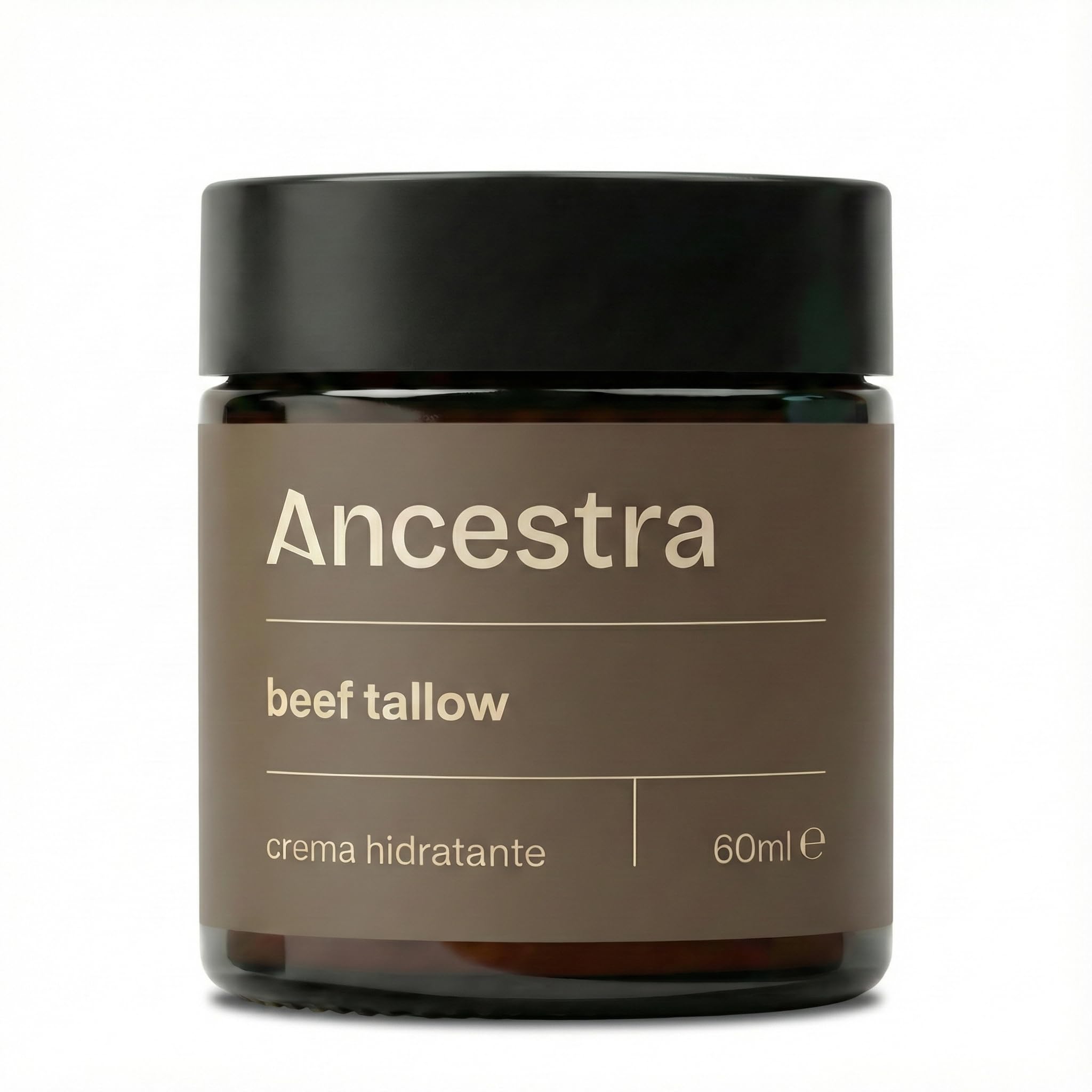 Ancestra - Beef Tallow Puro e Inoloro de 60 ml | Sebo de Res Natural, Crema Hidratante Corporal y Facial, Vacas 100% Alimentadas con Pasto, Grasa Rica en Vitaminas para Piel Seca - 2