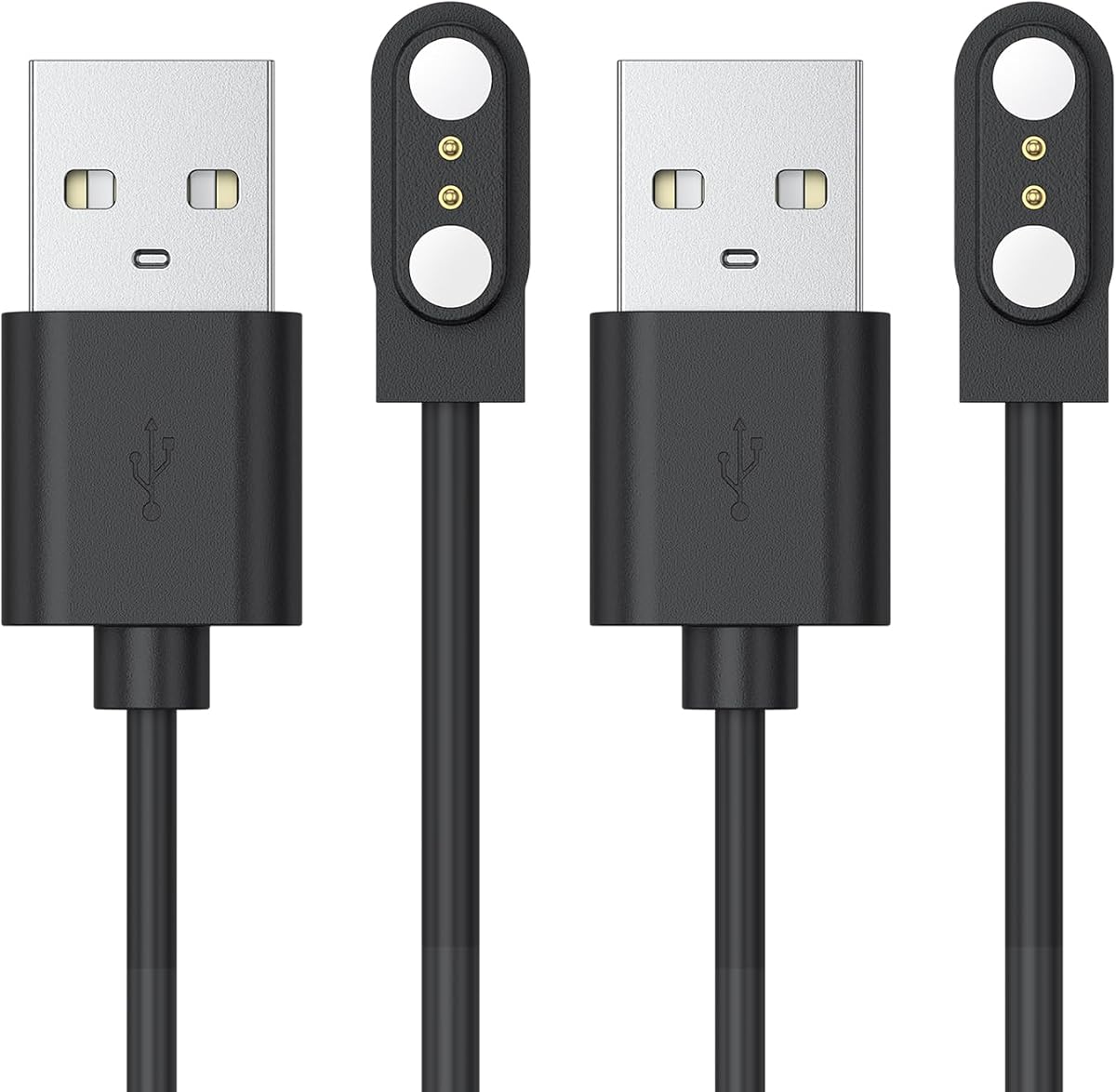 2 Pack VeryFit Smartwatch Charger, Replacement Magnetic Charging Cable for IDW26, IDW25, IDW23, IDW21, IDW19, IDW17, IDW16, IDW15, IDW13, ID205L, ID206 Smart Watch