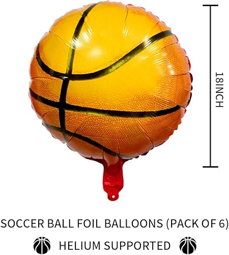 Miniatura 2 de Globos de fútbol, decoraciones de fiesta de fútbol, 22 pulgadas, globos de bola de fútbol de aluminio 4D, paquete de 6, decoraciones de cumpleaños