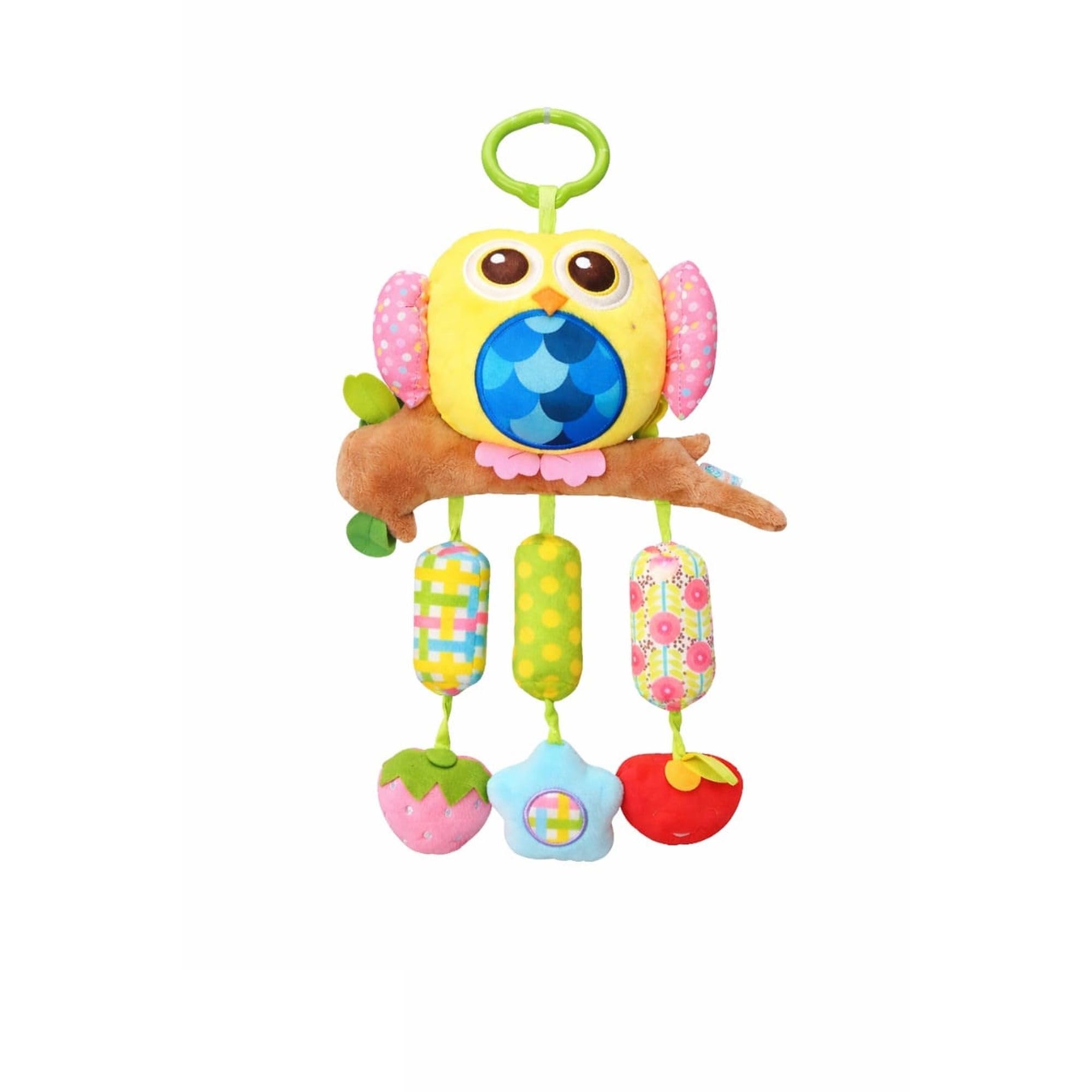 HI MOM Baby Owl Hanging Plush Toy Soft Crib Stroller Pram Hanging Toy with Bell Wind Chime Sensory Activity Toy for Newborn Babies Boys Girls-image-34