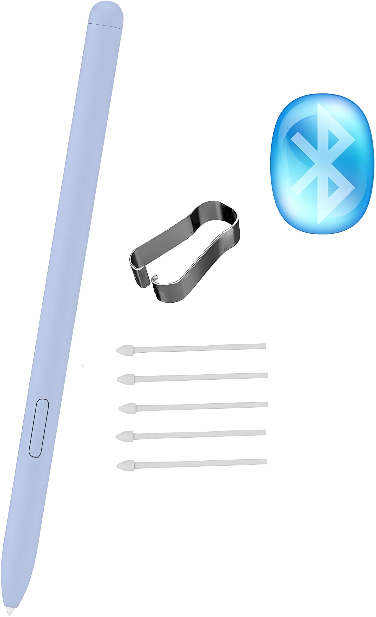 Galaxy Tab S10 Ultra Bluetooth S Pen Ersatz für Samsung Tab S10 Ultra Stift, Kompatibel mit Samsung Galaxy Tab S10 Plus, Tab S10 Ultra, Tab S10 Lite Eingabestift + 5 Ersatzfedern/Füllungen (Eisblau)