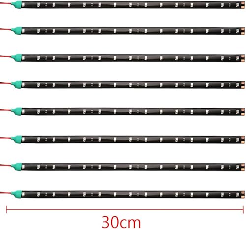 Miniatura 6 de Esupport - Tira flexible de luces para auto, 8 unidades, 30 cm11.8 pulgadas, 15 Ledes, SMD, resistente al agua