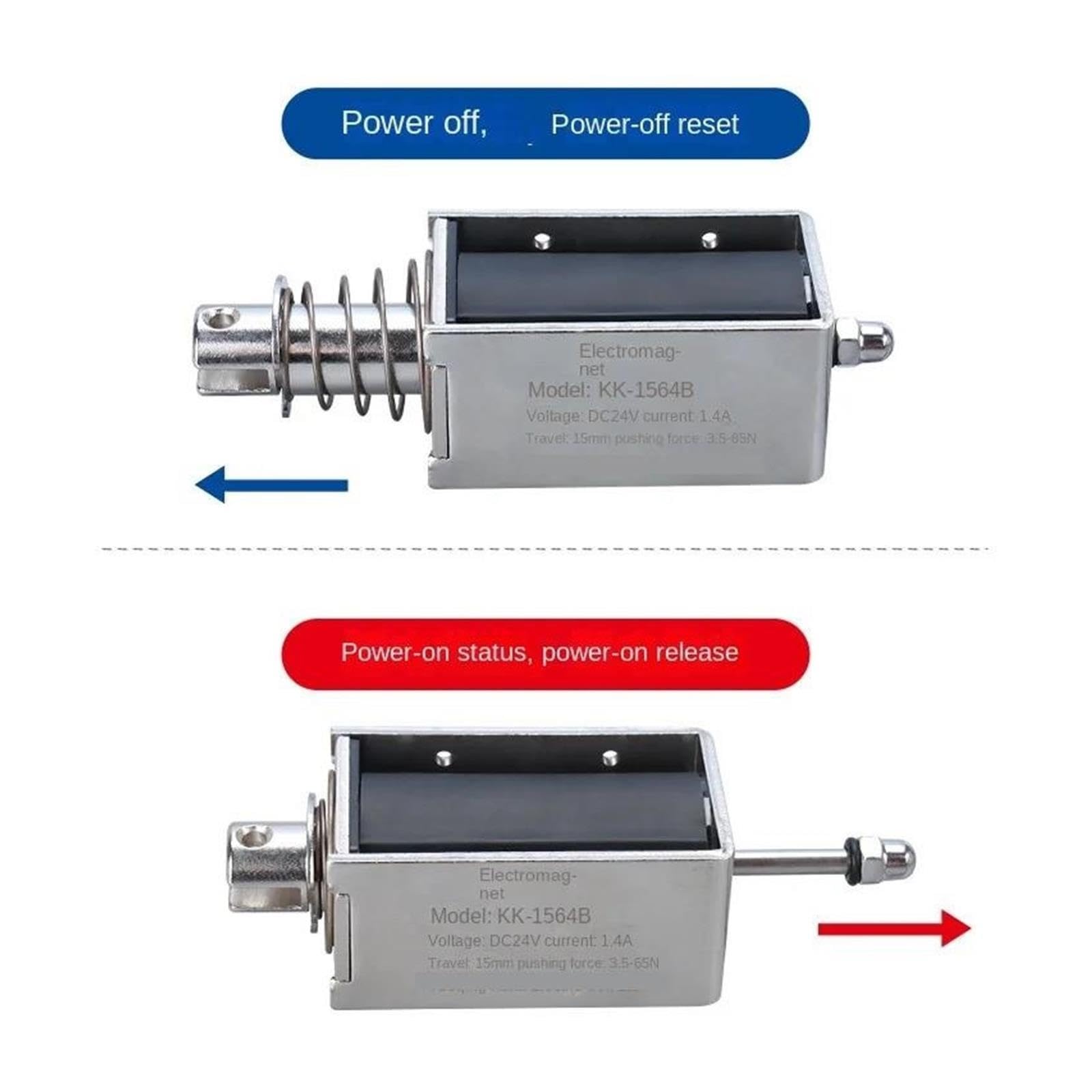DC12V 24V à travers le petit électro-aimant DC 0530B 0630B 1050B(1250B,12V)