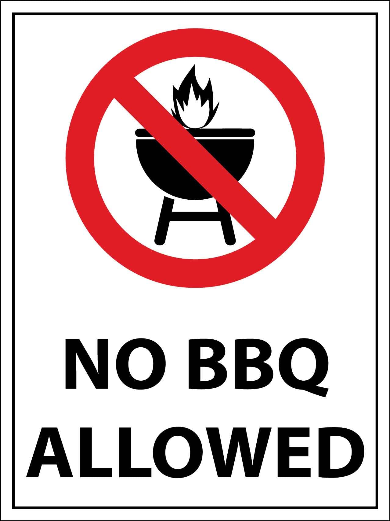 Blechschild „No BBQ Allowed“ – 30,5 X 40,6 Cm, Metall, Für Innen & Außen, Mit Aufhängelöchern