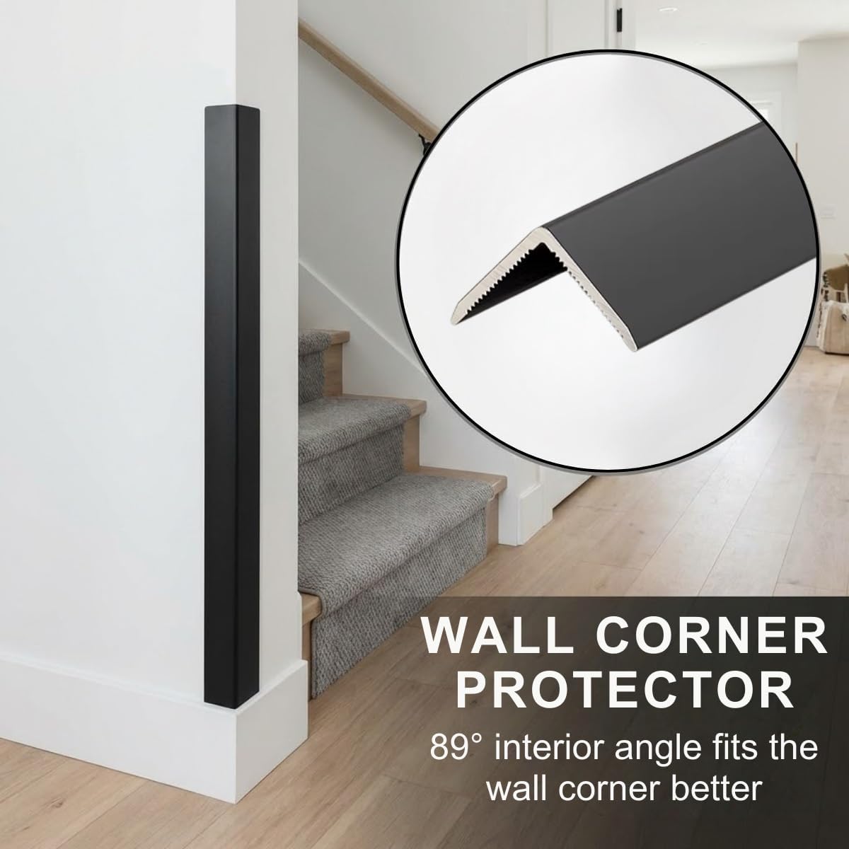 3PCS Aluminum Wall Corner Guards, 0.4" 0.6" 0.8" 1" Self Adhesive Metal L Shaped Angle Trim, Peel and Stick Decorative Edge Protector for Wall Corners and Furniture(Brushed Titanium Gold,0.39"x39")
