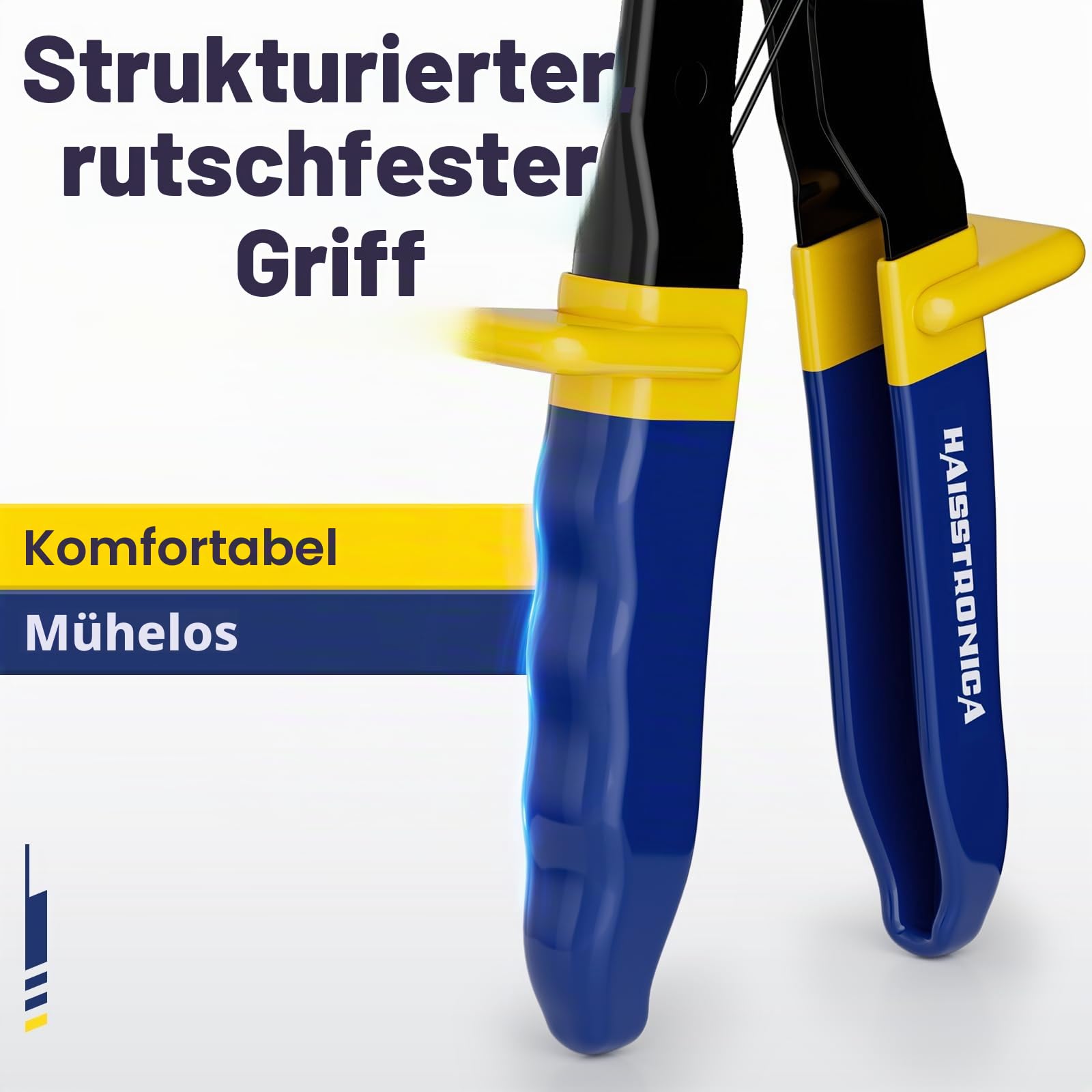 haisstronica Kabelschere, Ratschen-Kabelschneider, Hochleistungs-Drahtschneider zum Schneiden von Kupfer-Aluminium-Kabeln bis zu 500 Kcmil