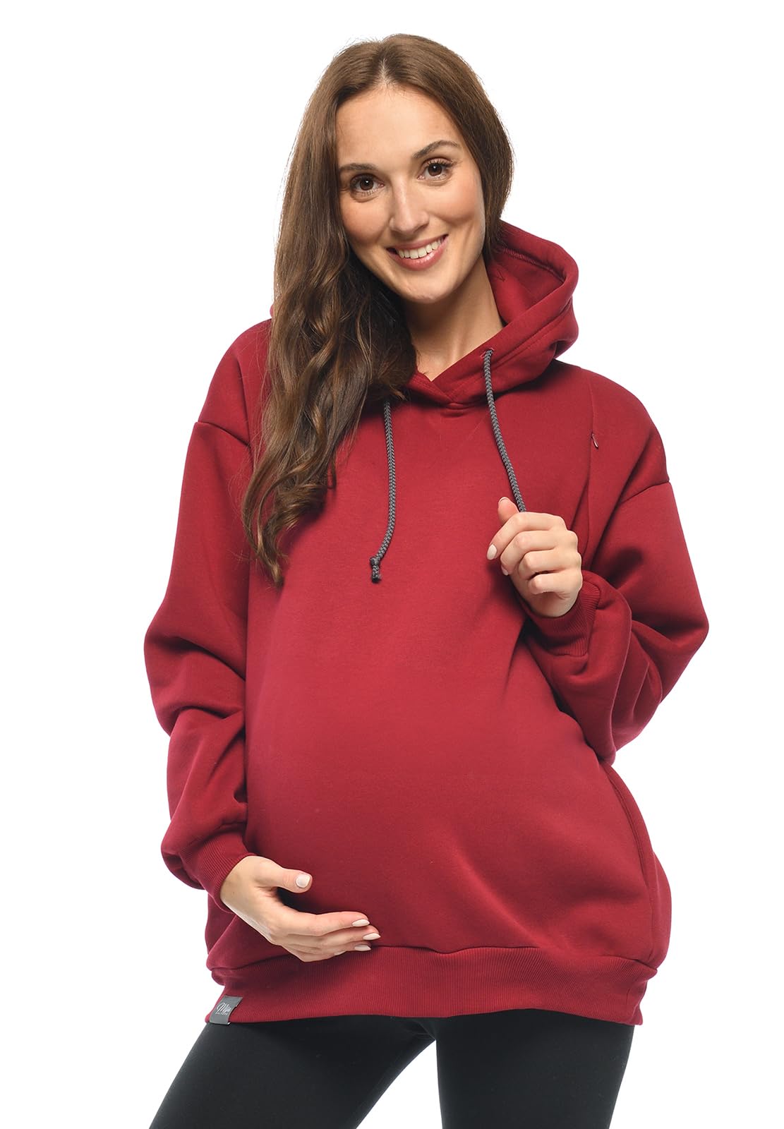 MijaCulture Moda ciążowa Oversize 2 w 1 sweter do karmienia i sweter ciążowy sweter do karmienia Naomi M016