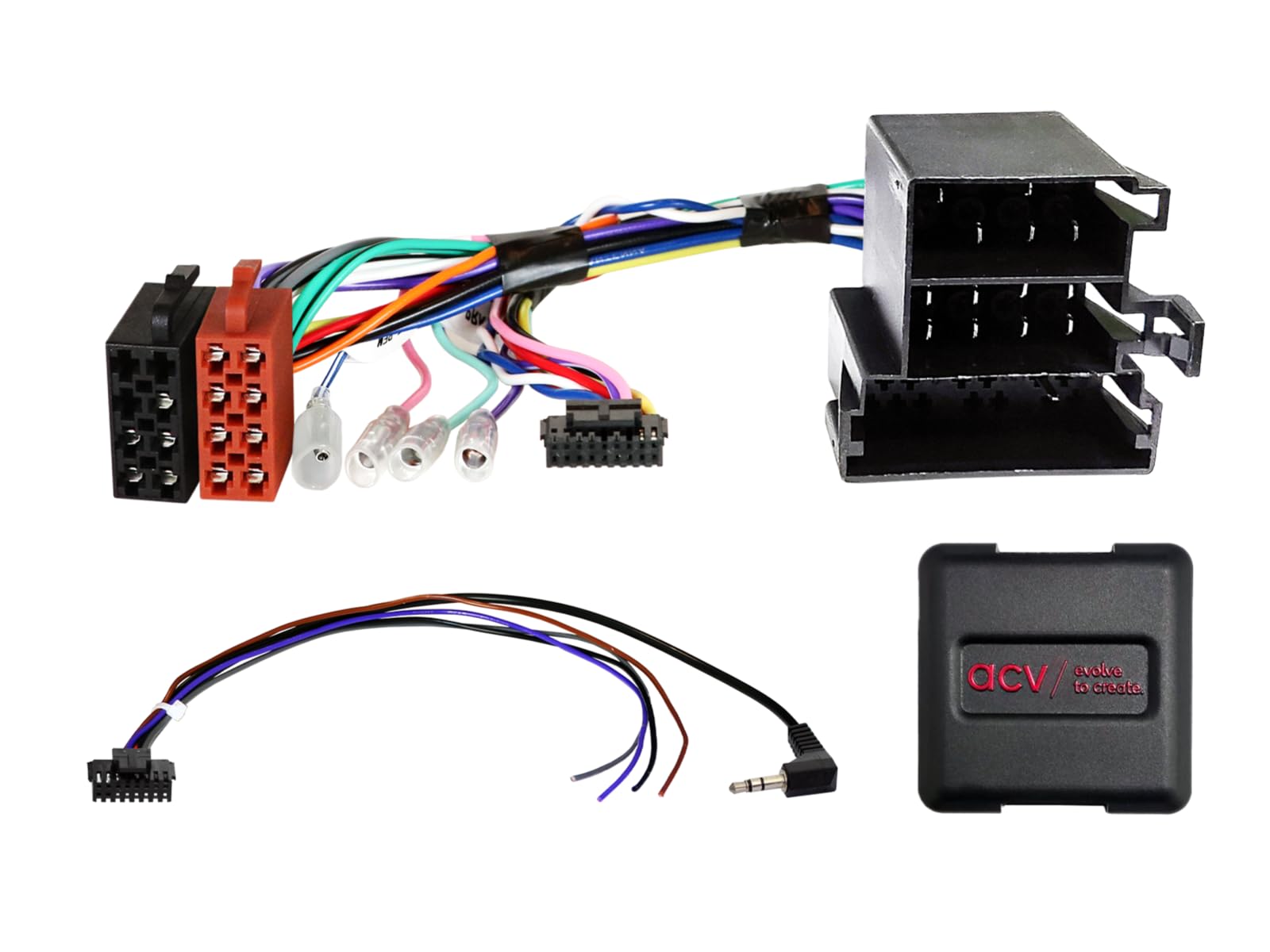 ACV Lenkradfernbedienung LFB Adapter Interface für Citroen/FIAT/Ford/Opel/Peugeot - ISO/Mini ISO Multilead - 42xfa004