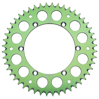 Primary Drive Rear Aluminum Sprocket 50 Tooth Green for Kawasaki KX250 1987-2007,2019-2025