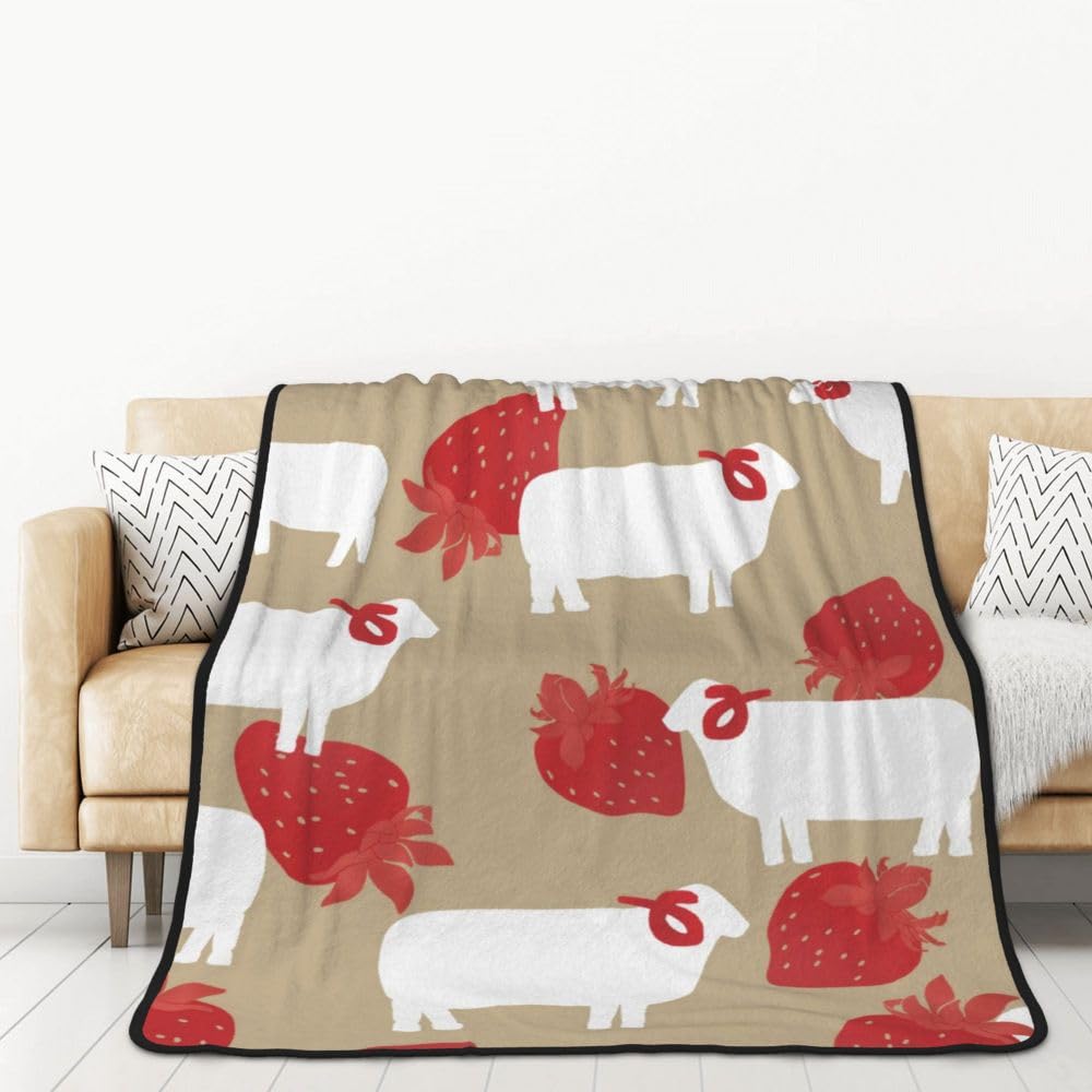 Throw Blanket ir Conditioning 3D Printing All Season Soft Cozy Throw Flannel Blanket for Bed Couch Living Room 32x48