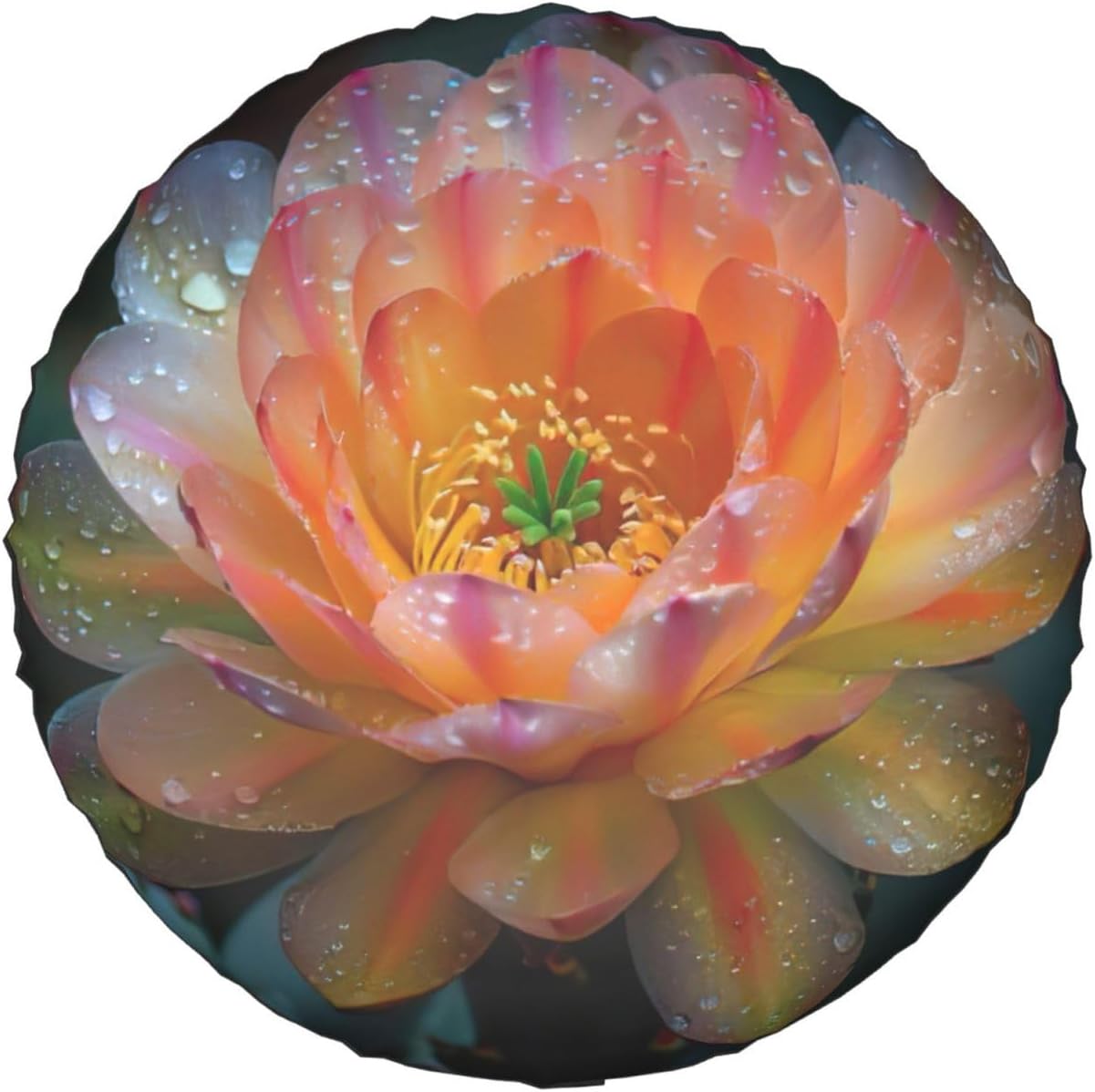 Cactus Floral Bloom Print Tire Cover Universal Spare Wheel for Trailer Rv SUV Truck Camper Travel Accessories