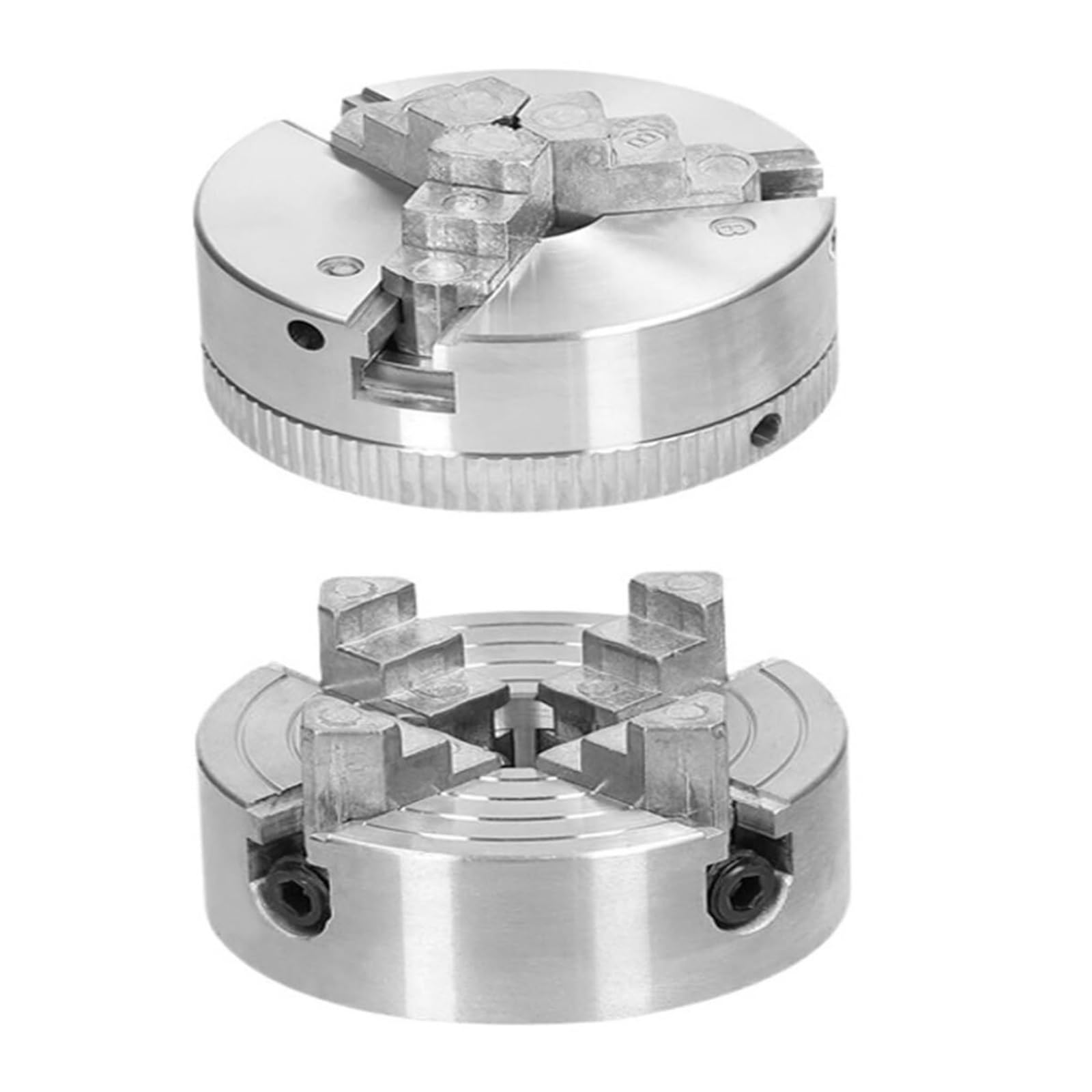 Torno, Rodamientos De Torno Mandril 3 Mandíbulas 4 Perno Montaje Autocentrante Manual Biela Para Rectificar Fresadora Y Tornear, para bricolaje CNC mecanizado madera piedra(3 jaws)