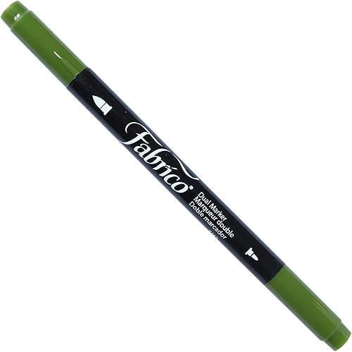 Miniatura 3 de Tsukineko Rotulador Fabrico de doble extremo, color verde pino, 6.9 x 0.6 x 0.5 in