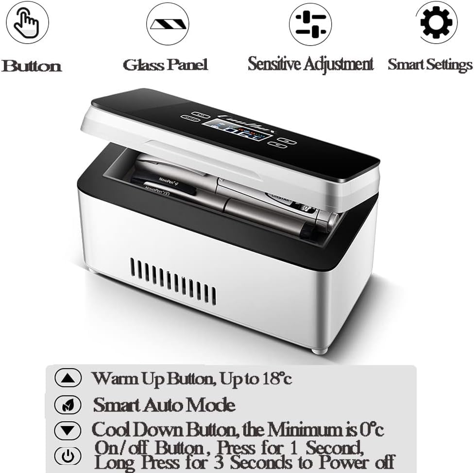 Refroidisseur d'insuline électrique USB pour médicaments avec 3 batteries portables