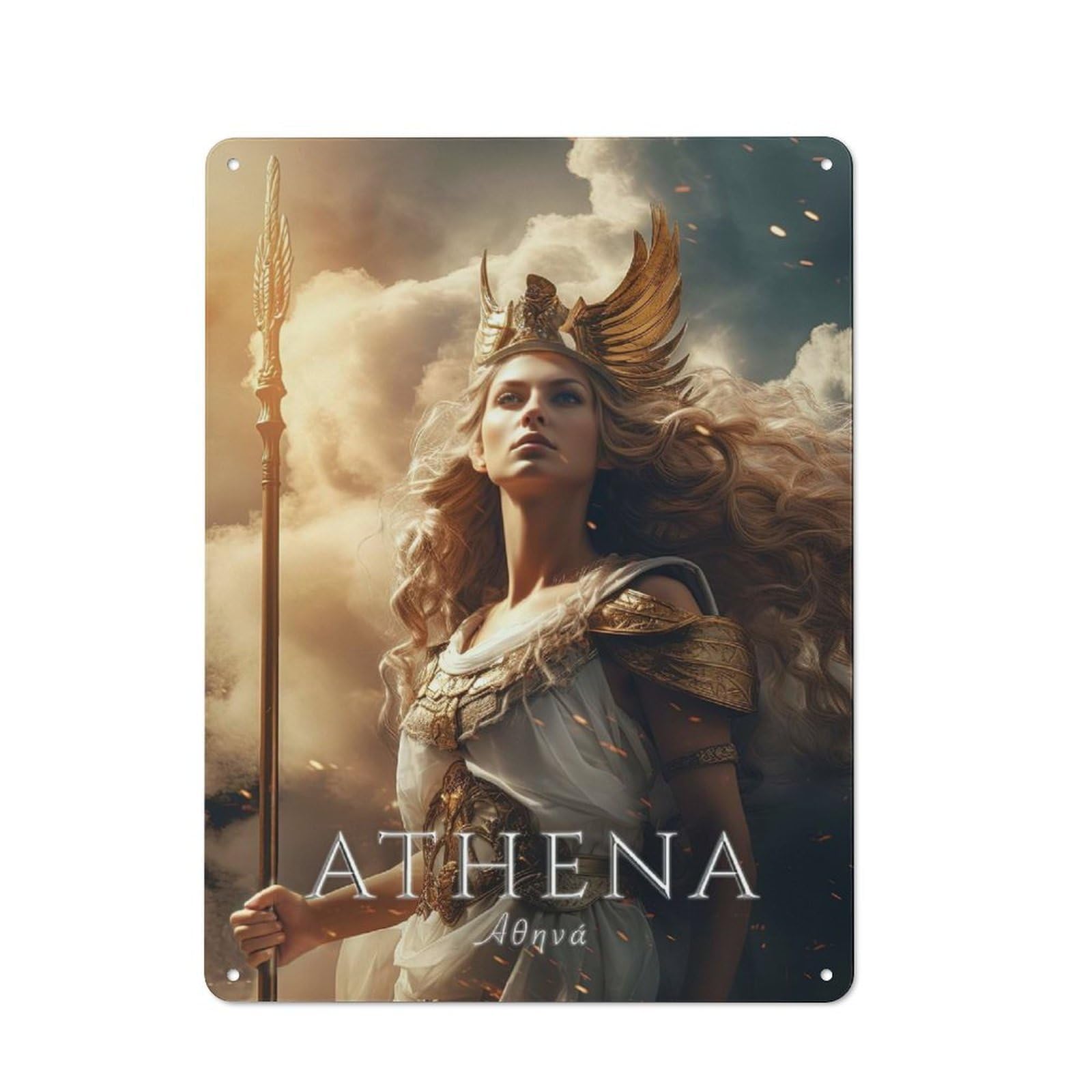 Smart Athena Office Metal Sign 40x30cm, Study Room Decor for Home Office, Reading Corner Or Bedroom