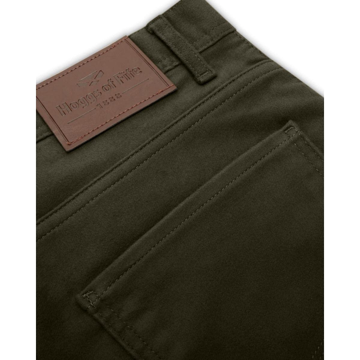 Hoggs of Fife Carrick Stretch Technical Moleskin Jeans Olive 36''36''Olive Trousers (57989)Men's