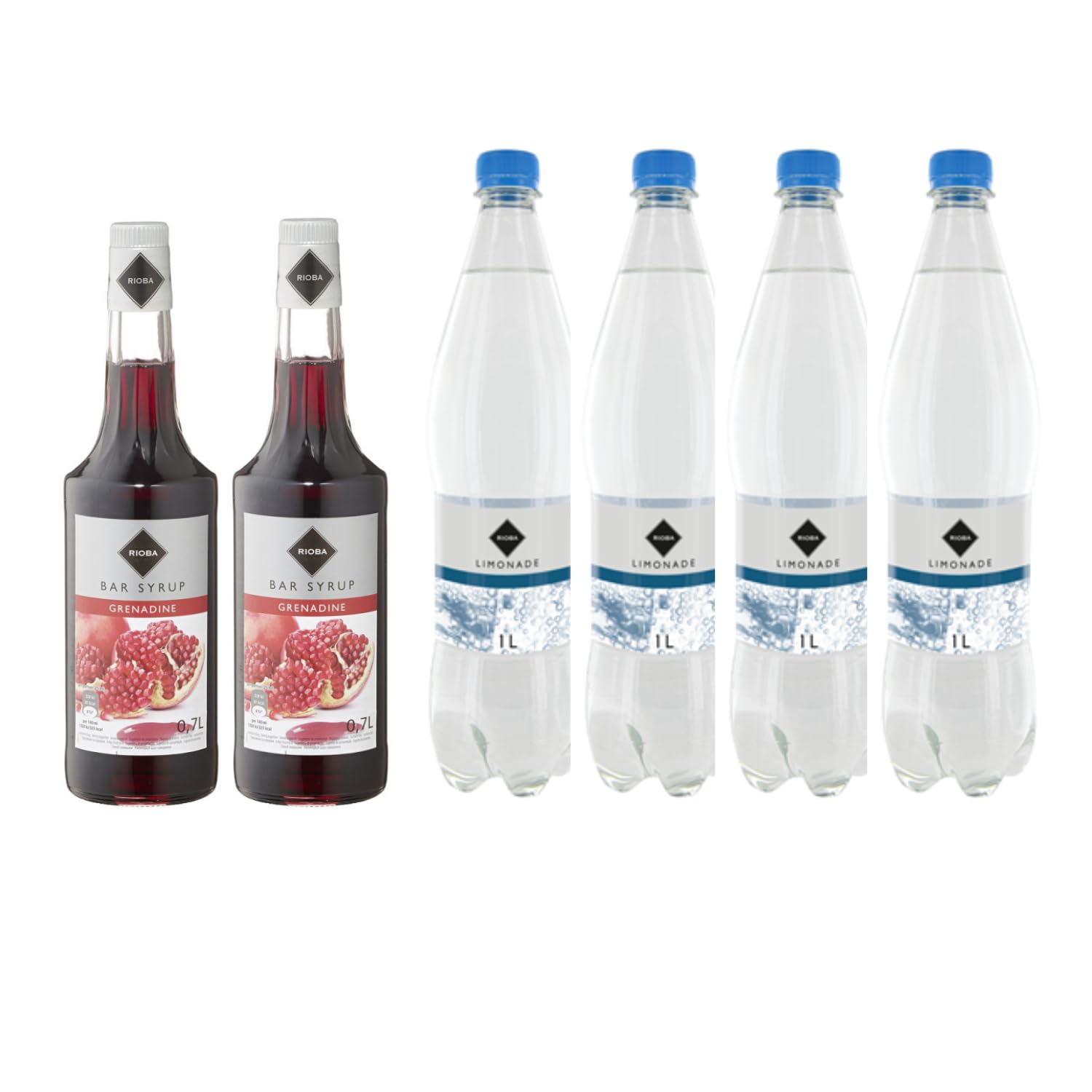 Lot Sirope Gilbert & Limonada:Sirope Gilbert Granadina (2x1L) - Limonada Gilbert (4x1L)