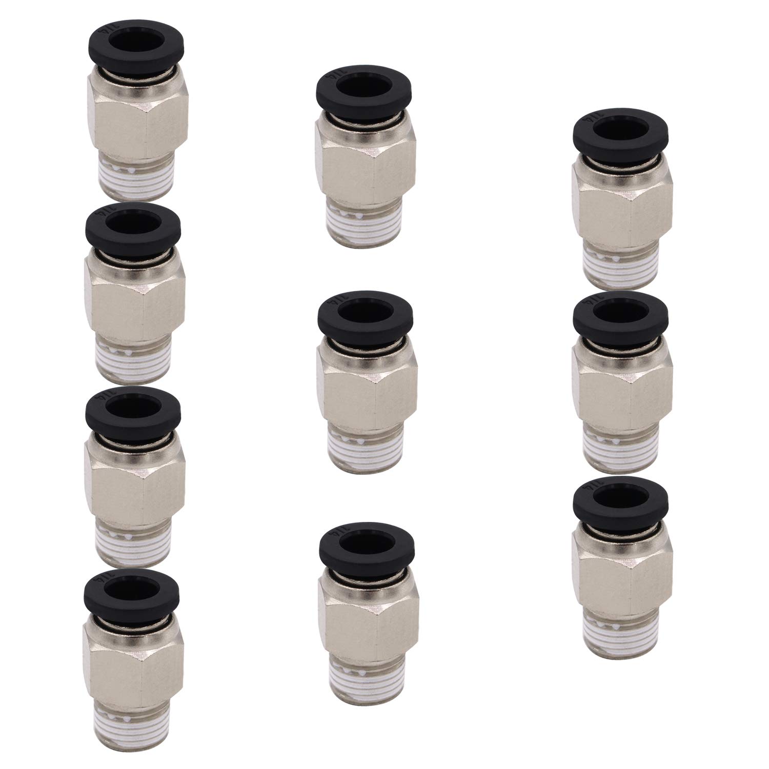 Push To Connect Fitting 4-Pack Push-to-Connect Fittings: 1/8" NPT Male To 1/4" OD Hose Straight (Vixen Air VXA7181-4) 1-3/4 Inch Motorcycle & Scooter Mufflers - Foto 11