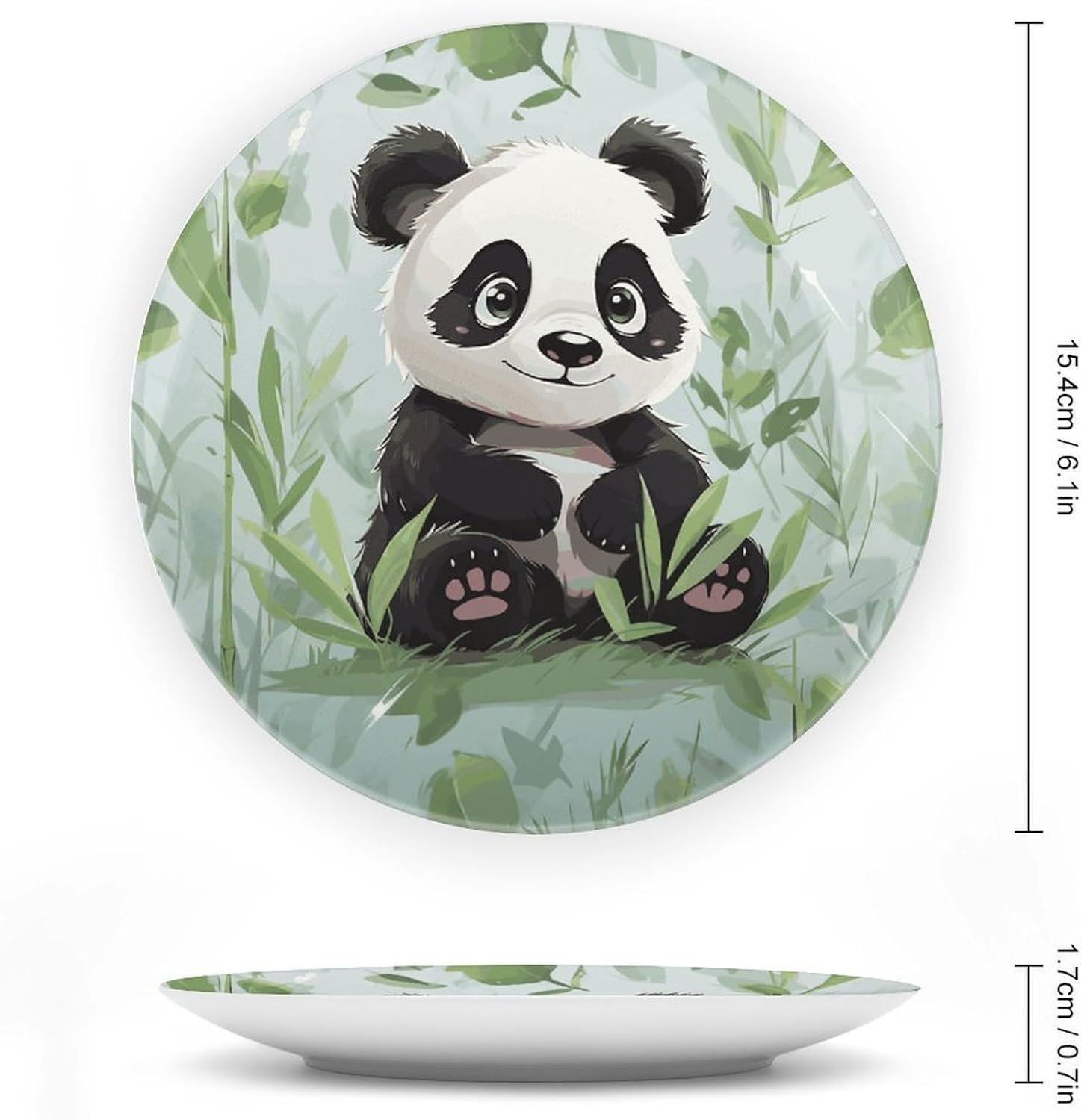 Panda Ceramic Decorative Plate for Home, Bone China Plates image 2