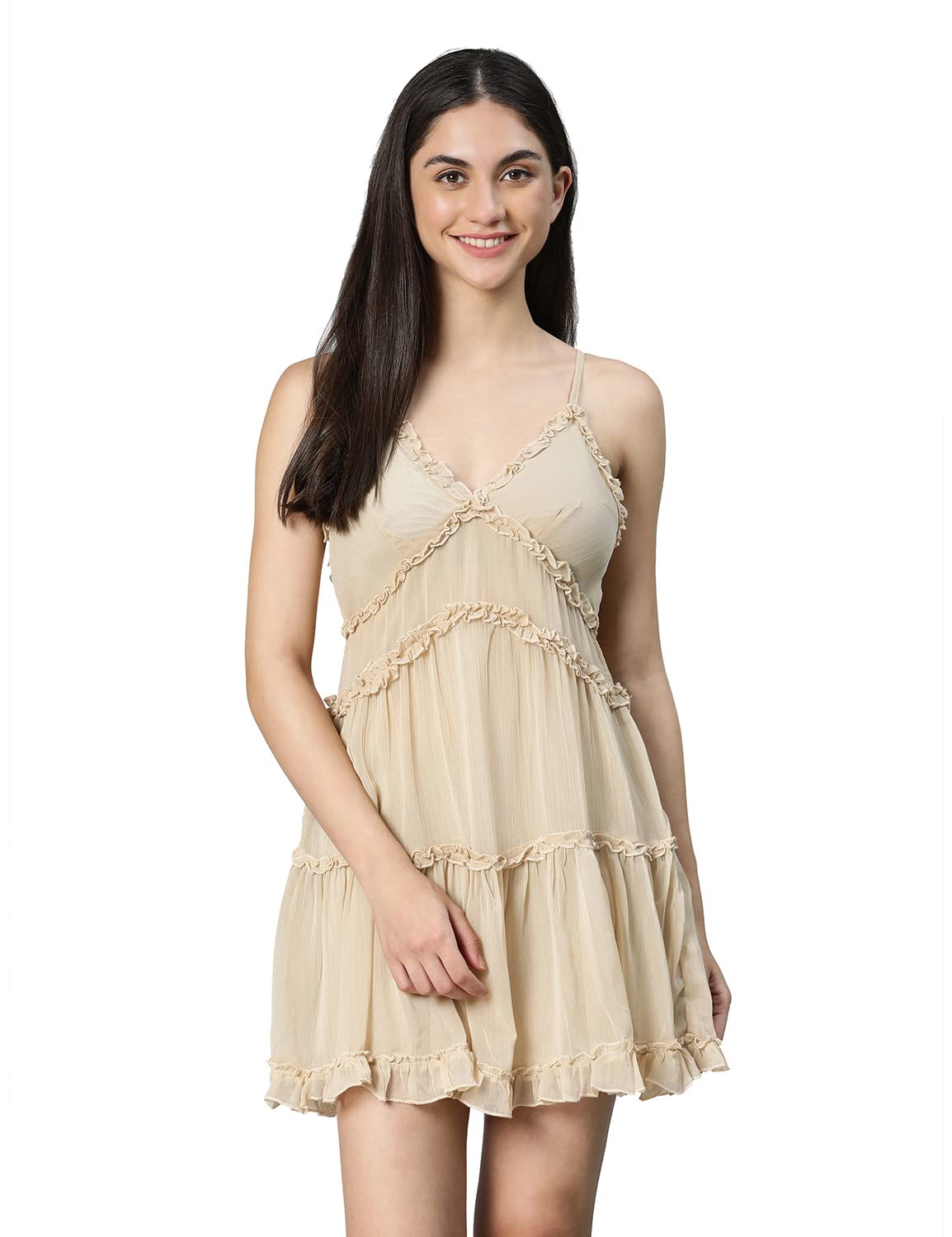 oxolloxo Women Relaxed Fit Polyester Flared Solid Lounge Wear Nightwear Dress - Review, Price and Buying Guide