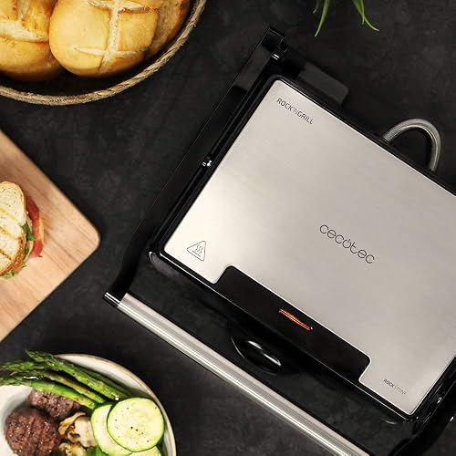 Cecotec 750 Full Open Electric Grill.RockStone Coating, Maximum Non-stick and Best Cleaning, Opening at 180°C, Cold Handle (1500W) - 4
