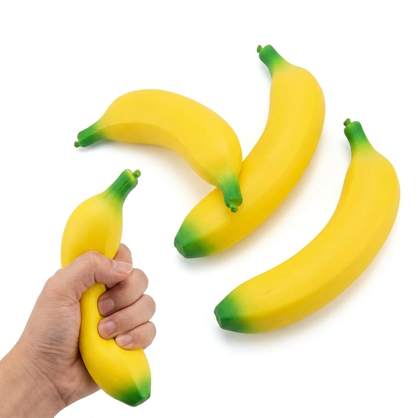 3 Pcs Banana Fidget Toys, Stretchy Stress Toys, Anxiety Relief, Novelty Gift, Party Bag Fillers for All Ages, Sensory Toy for Office Travel Classroom
