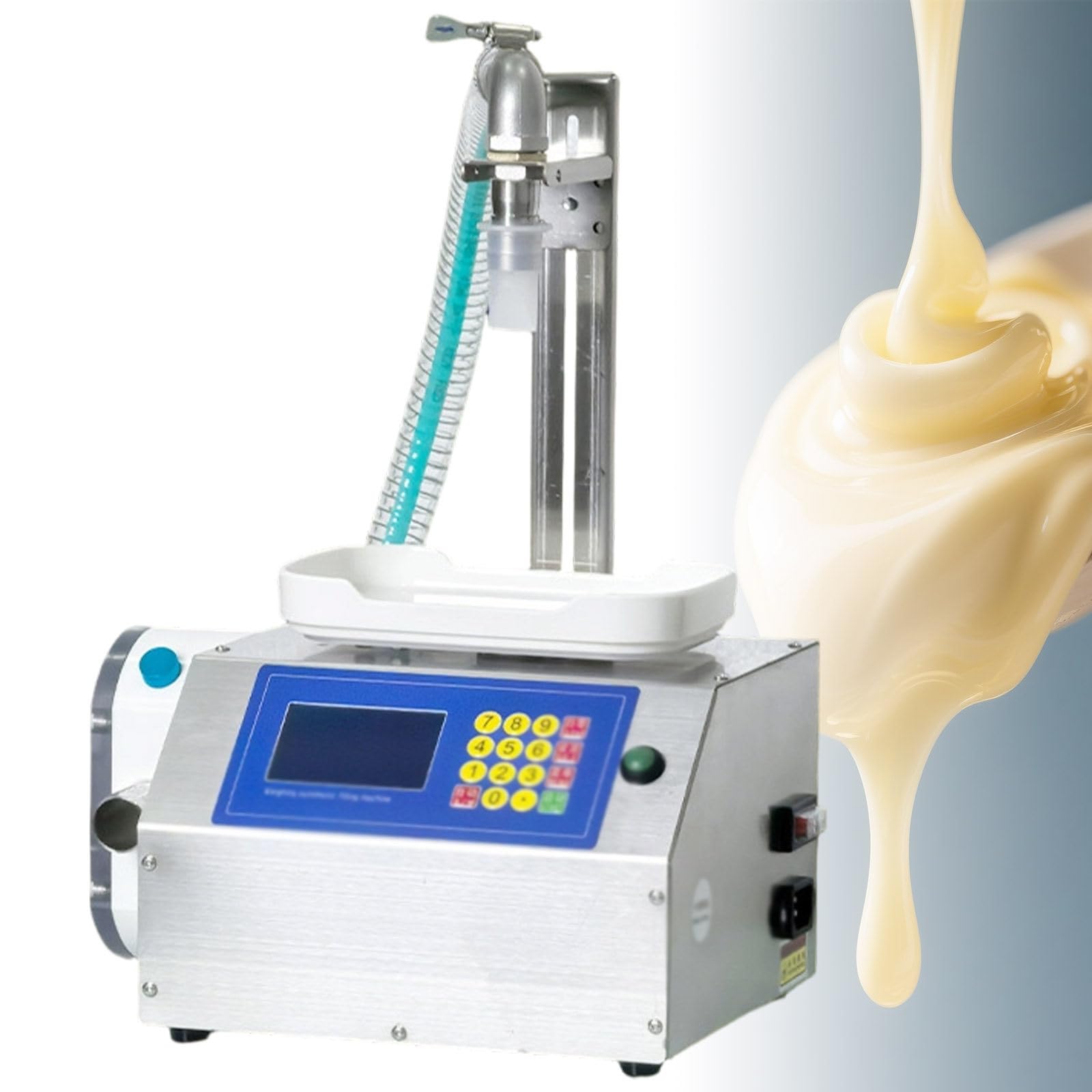 Machine De Remplissage De Liquide Visqueux, Volume De Remplissage 10g-3kg / 10g-10kg, Convient pour Le Miel,La PâTe De SéSame, Poire d'automne. Plastic-3L